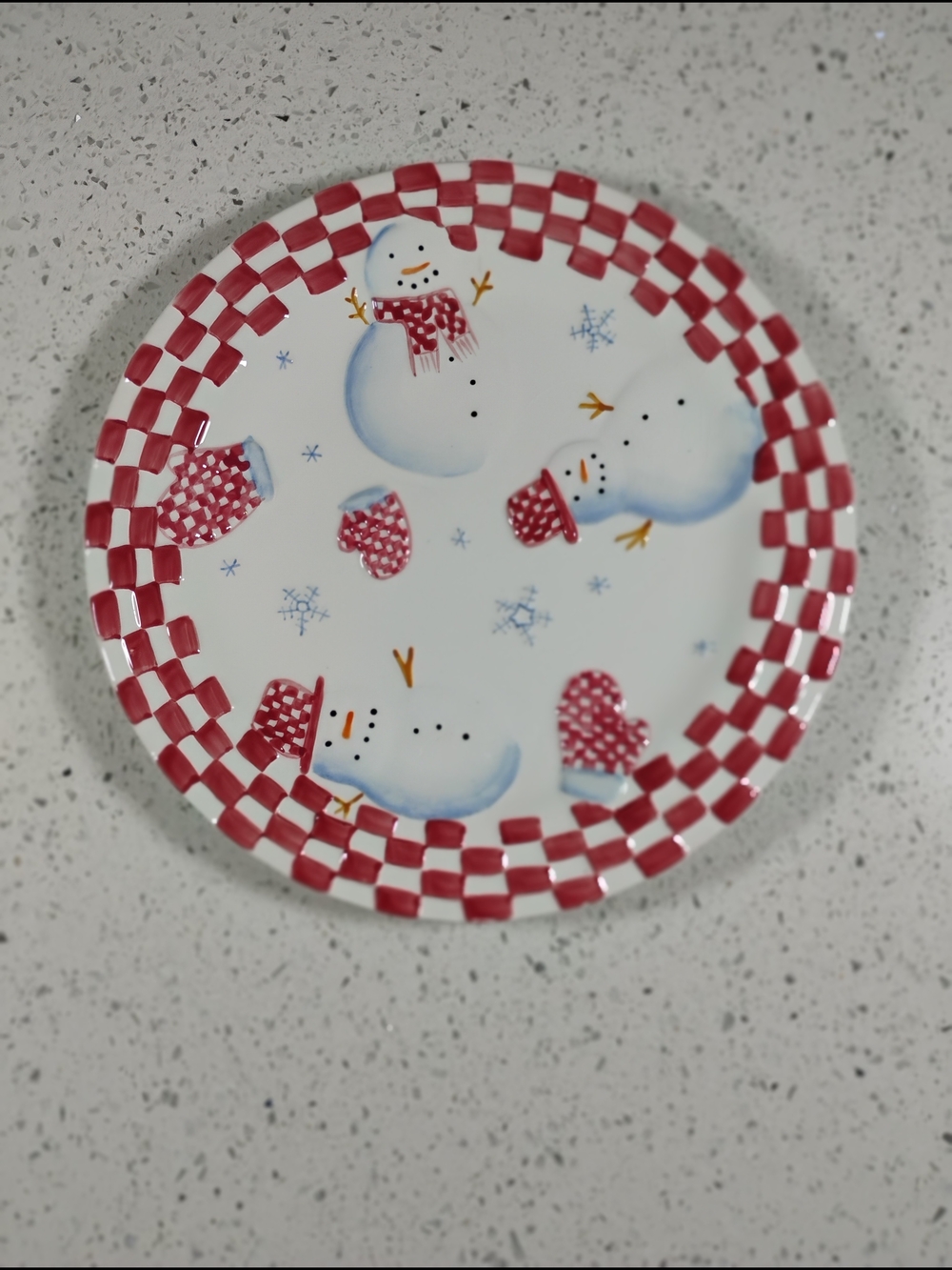 🎄 Vintage Bath & Body Works Holiday Plate (1998) – Snowman Design ❄️
